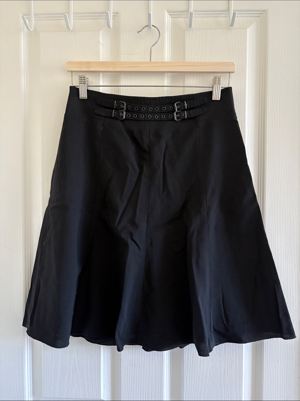 HUGO Hugo Boss Black Virgin Wool A-Line Skirt